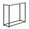 Monarch Specialties Accent Table, Console, Entryway, Narrow, Sofa, Living Room, Bedroom, White Laminate, Black Metal I 2252